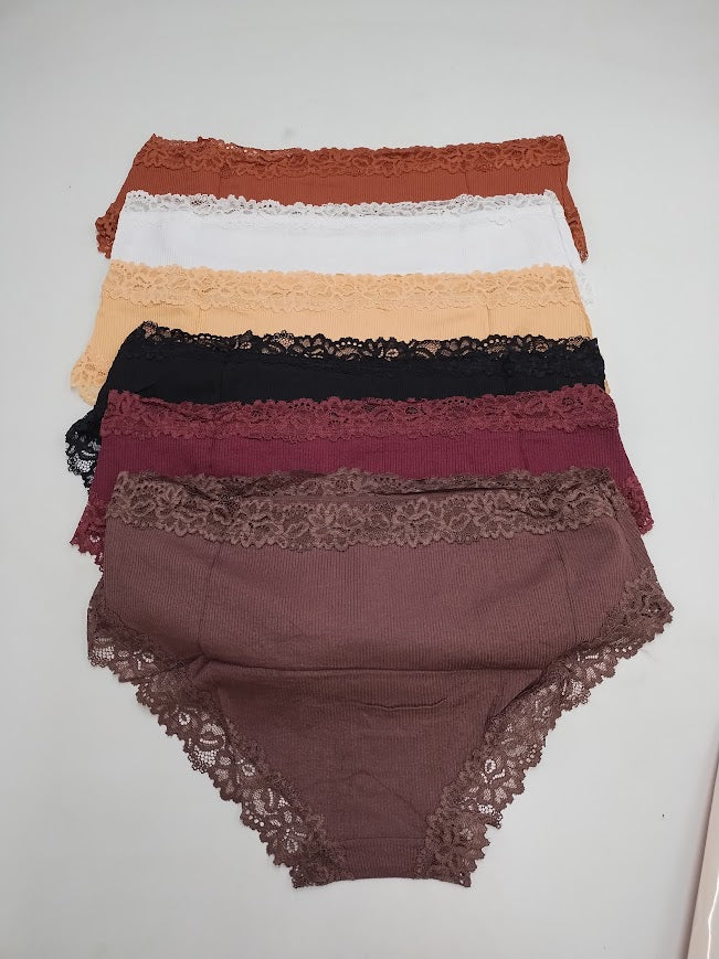 Knowyou Cotton Womens Underwear CheekyHipster 6 Per Pack L