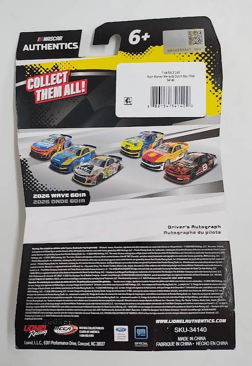 NASCAR Ryan Blaney Toy Vehicle SEE DETAILS