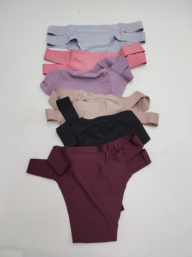 Knowyou Cotton Womens Underwear No Show High Cut 6 Per Pack S