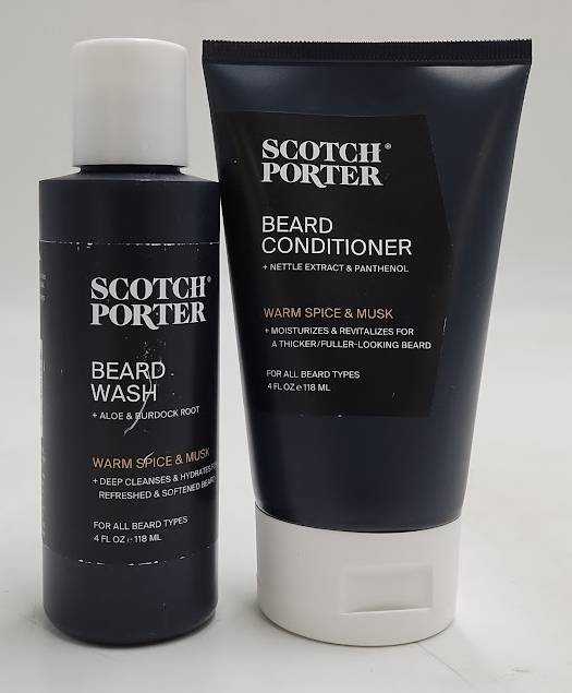 LOT OF 2!!! Scotch Porter- Moisturizing Beard Wash and Conditioner - 4oz
