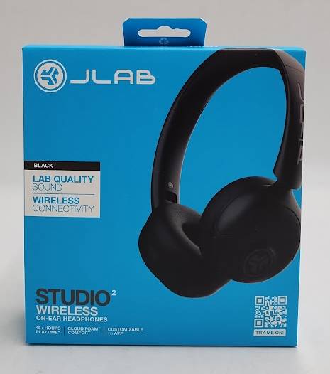 JLab Studio 2 Wireless On-Ear Headphones - Black