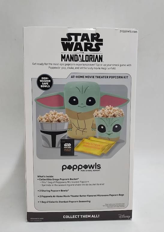 POPPOWLS Popcorn Grogu Star Wars Mandalorian Bowls Galactic Stardust Seasoning
