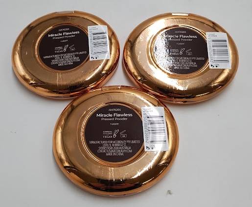 LOT OF 3!!! MCoBeauty Miracle Flawless Pressed Powder - 1 Light