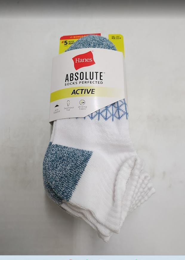 Hanes Boys' 4pk Absolute Active Ankle Socks - White M