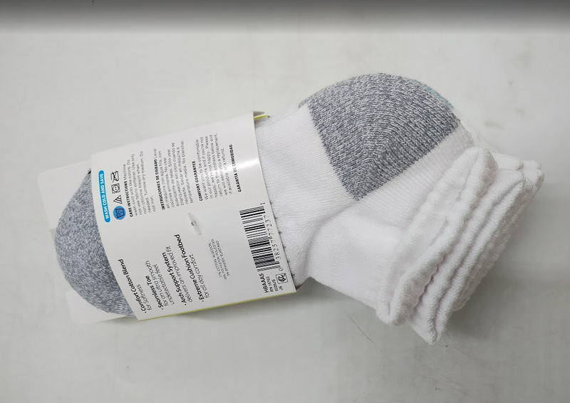 Hanes Boys' 4pk Absolute Active Ankle Socks - White M