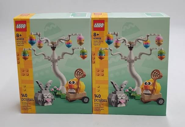 2 PACK!!!! LEGO Easter Bunny and Chick Egg Hunt Kids Toy 40808