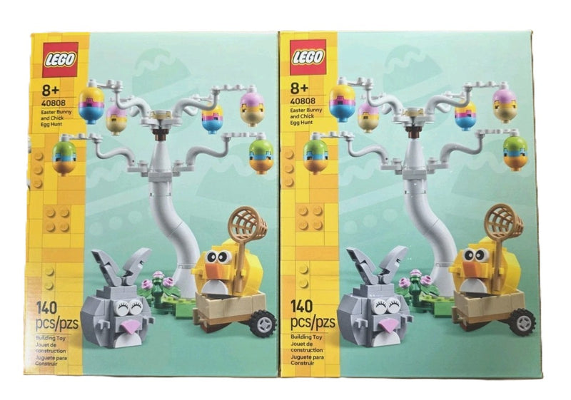 2 PACK!!!! LEGO Easter Bunny and Chick Egg Hunt Kids Toy 40808