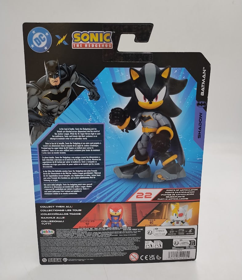 DC X Sonic the Hedgehog 5"Shadow as Batman Action Figure