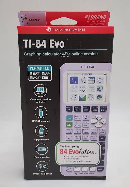 Texas Instruments TI-84 Evo Graphing Calculator - Lavender