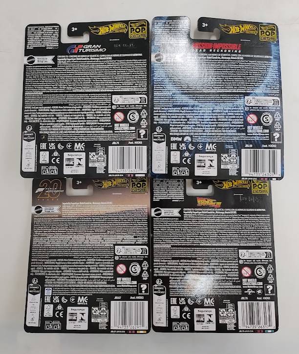 LOT OF 4!!! Hot Wheels Premium Pop Culture ASSORTMENT - SEE DETAILS