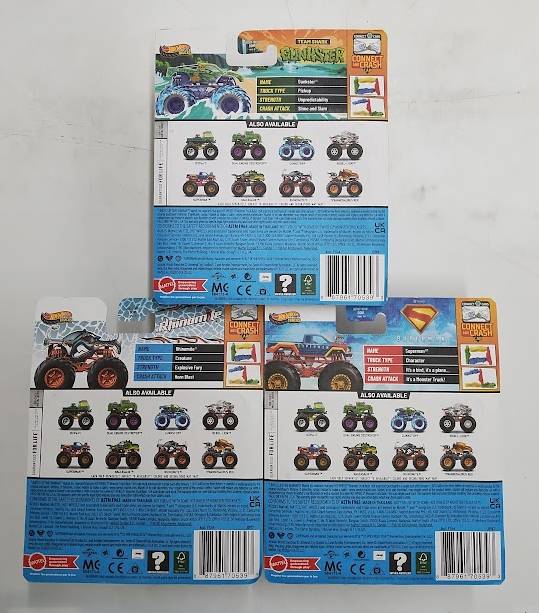 LOT OF 3!!!! Hot Wheels Monster Trucks ASSORTMENT - SEE DETAILS