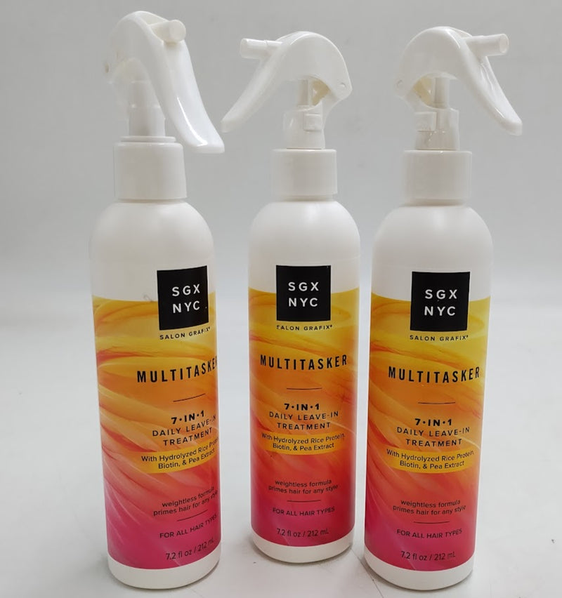 3 PACK!!! SGX NYC The Multitasker 7-in-1 Leave-In Treatment Hair Spray - 7.2oz