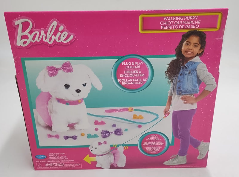 Barbie Walking Puppy Plush Toy 10pc Interactive Pet Playset