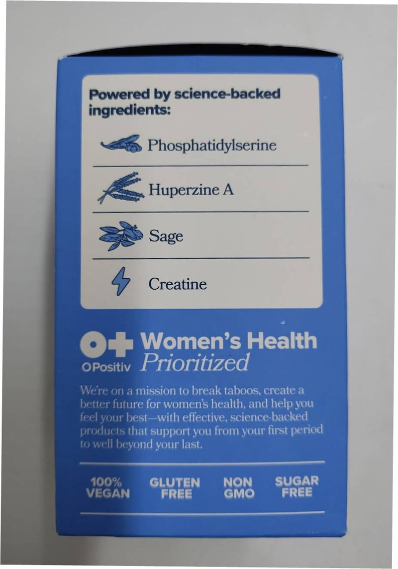 O Positiv MENO Brain Health + Memory Support Capsules - 60ct EXP 03/04/2027