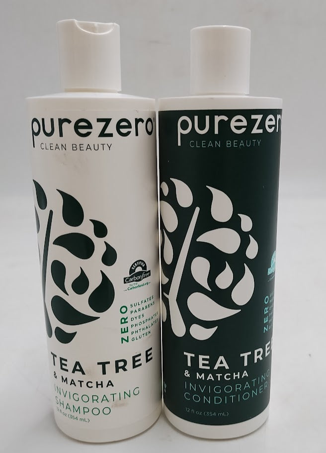 Purezero Tea Tree & Matcha Shampoo and conditioner - 12 fl oz