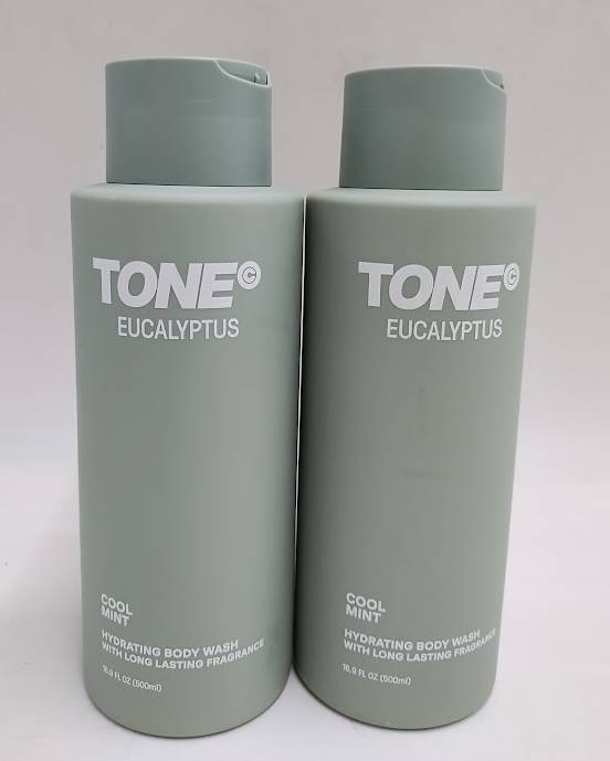 LOT OF 2!! TONE Long-Lasting Fragrance Hydrating Body Wash - Eucalyptus