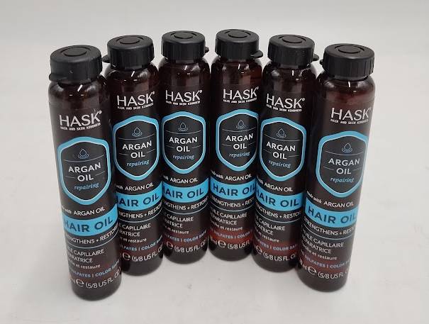 LOT OF 6!! Hask Argan Oil Repairing Shine Hair Oil
