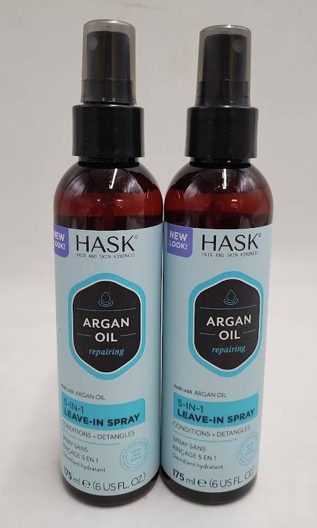 LOT OF 2!! Hask Argan Oil Conditions & Detangles Leave-In Spray