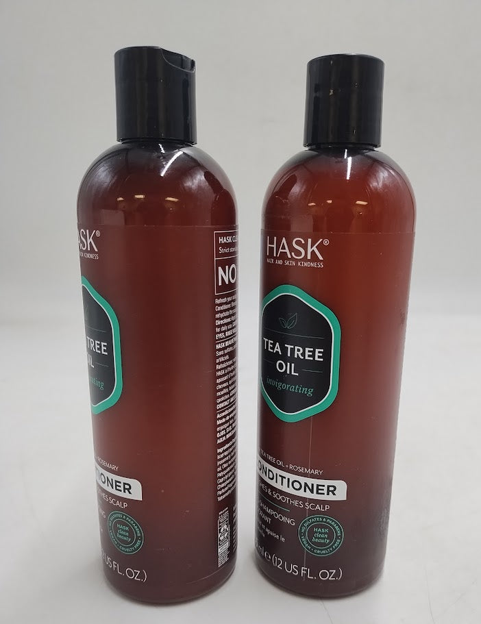 2 PACK Hask Tea Tree & Rosemary Oil Scalp Care Conditioner - 12 fl oz
