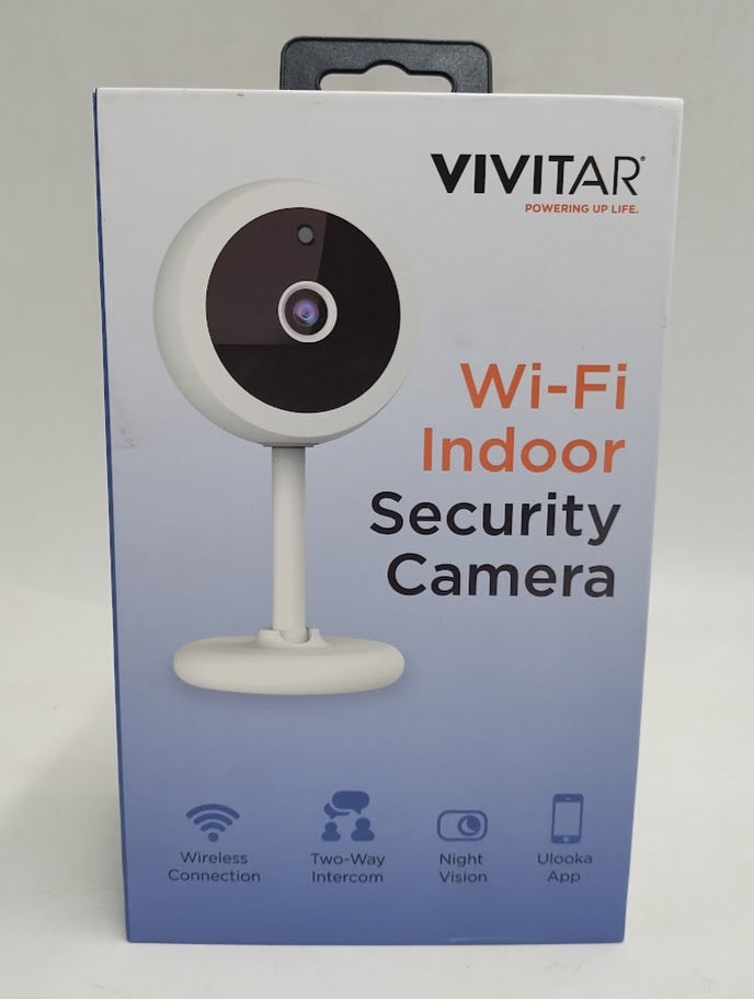 Vivitar IPC-112E-WHT 1080P HD Smart Indoor Security Camera With Night Vision, Motion Detection