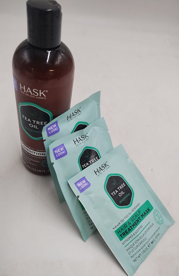 Hask Tea Tree Oil Conditioner 12 oz & Hair Treatment Masks LOT