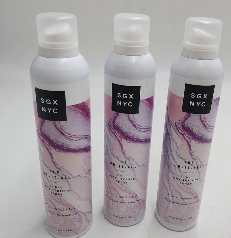 3 PACK SGX NYC The Do-It-All 3-in-1 Dry Texture Spray - 6.5oz