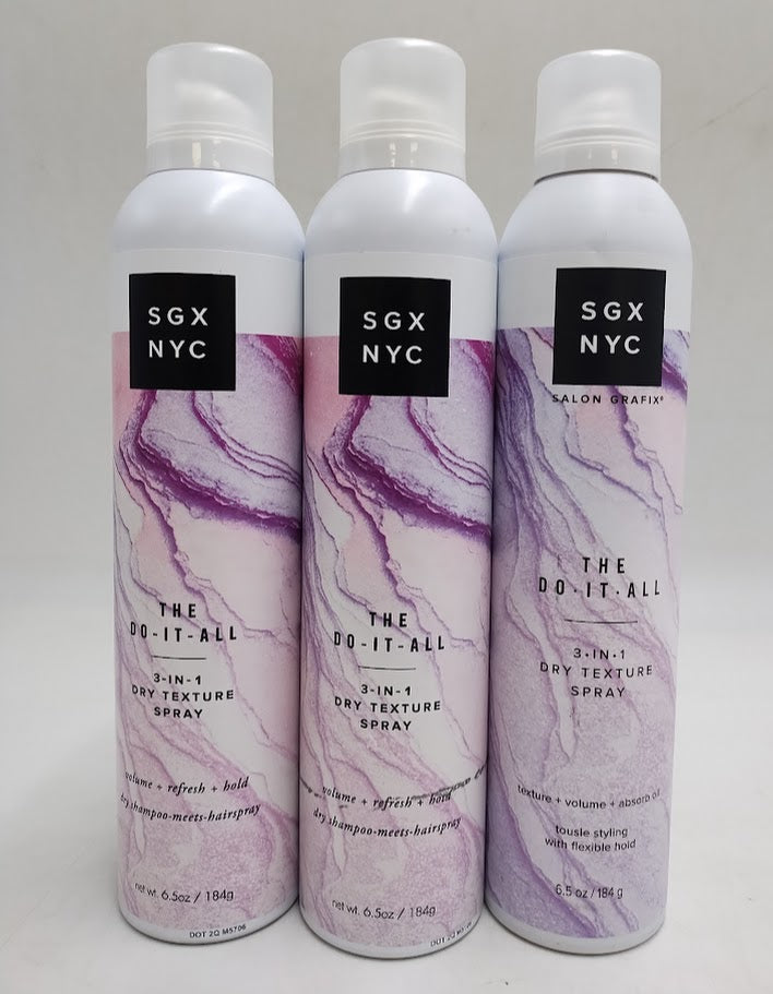 3 PACK SGX NYC The Do-It-All 3-in-1 Dry Texture Spray - 6.5oz