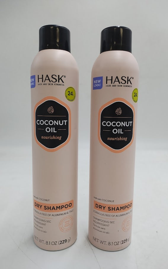 2 PACK!!! HASK Coconut Oil Nourishing Dry Shampoo – 8.1Oz