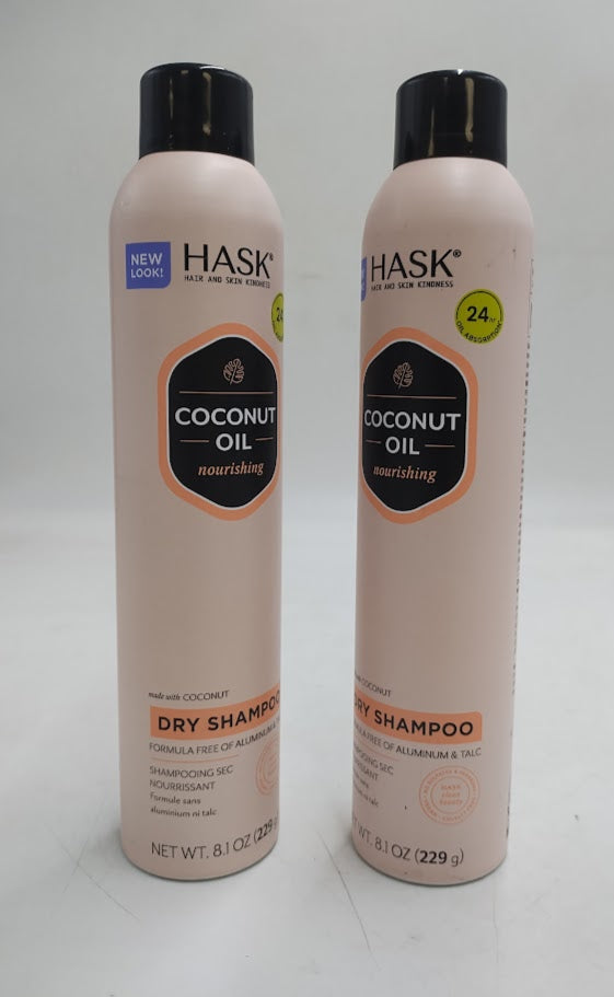 2 PACK!!! HASK Coconut Oil Nourishing Dry Shampoo – 8.1Oz