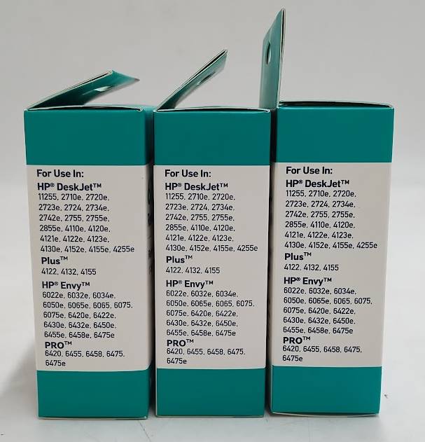 LOT OF 3 Wexford 67 Remanufacture Inkjet Cartridges Replaces HP 67 *Black* E15D