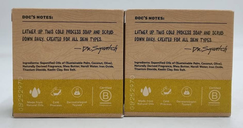 LOT OF 2!! DR. SQUATCH Men's Natural Bar Soap - Mountain Meadow - 5oz