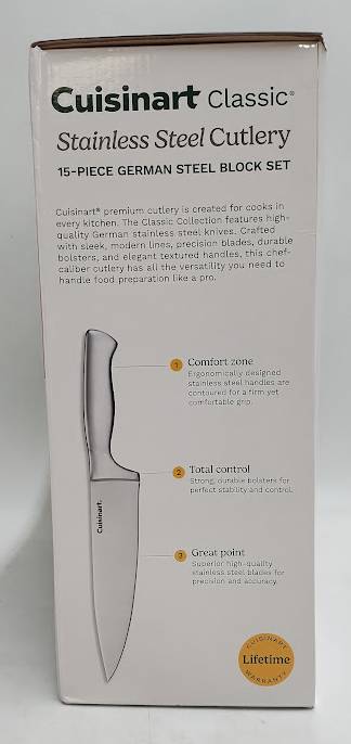 Cuisinart Classic 15pc Stainless Steel Knife Block Set - C77SS-15PT SEE DETAILS