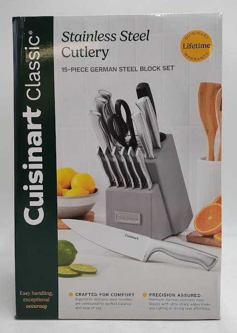 Cuisinart Classic 15pc Stainless Steel Knife Block Set - C77SS-15PT SEE DETAILS