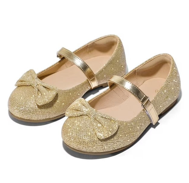 Kushyshoo Toddler Girl's Glitter Ballet Flats 9M