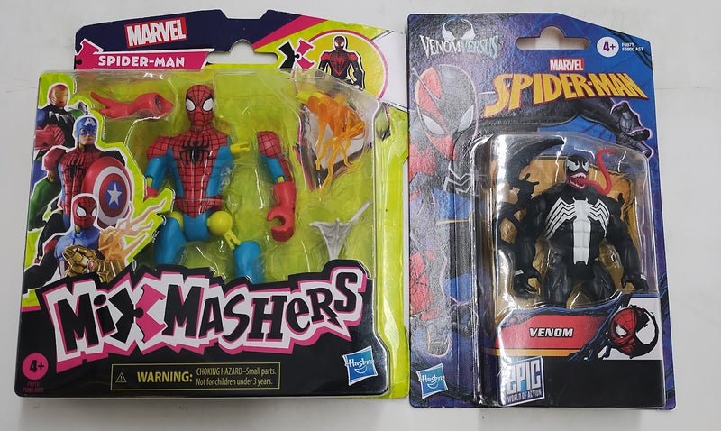 2 PACK!!! Marvel Spider-Man Mix Mashers Action Figure AND VENOM
