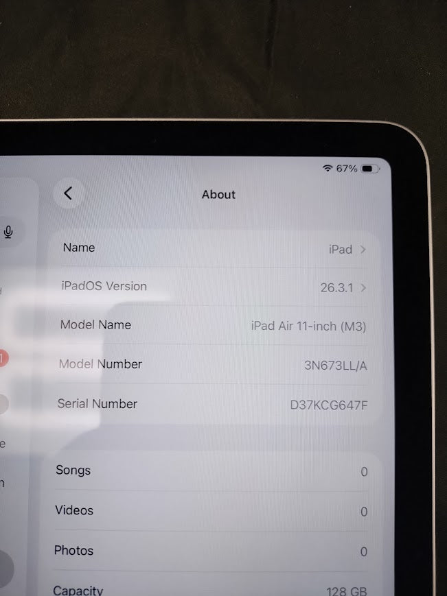 Apple 11-inch iPad Air (M3) Wi-Fi 128GB - Purple **PREOWNED, SEE DETAILS**