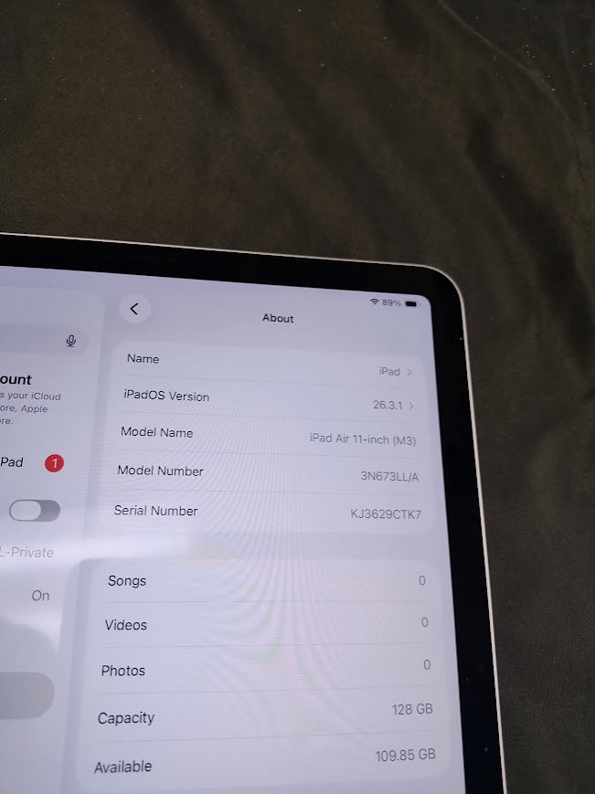 Apple 11-inch iPad Air (M3) Wi-Fi 128GB - Purple **PREOWNED, SEE DETAILS**