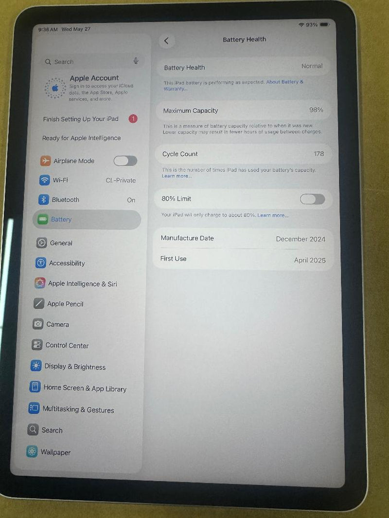 Apple 11-inch iPad Air (M3) Wi-Fi 128GB - Purple SEE DETAILS