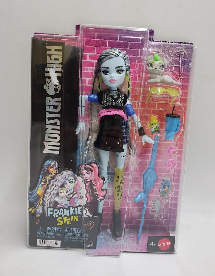 Monster High Frankie Stein Fashion Doll with Pet Watzie SEE DETAILS
