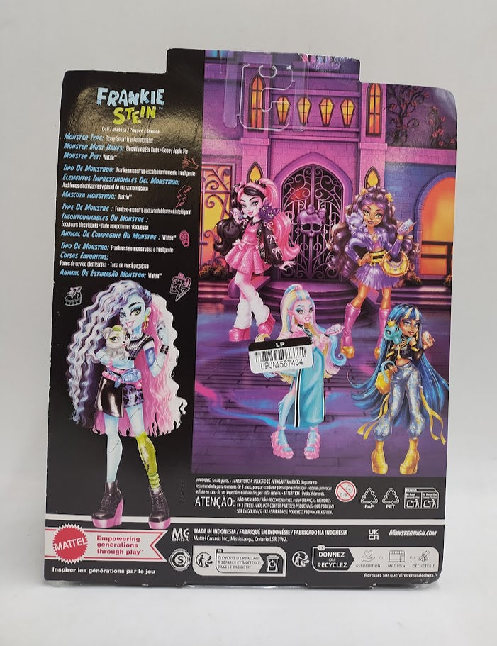 Monster High Frankie Stein Fashion Doll with Pet Watzie SEE DETAILS