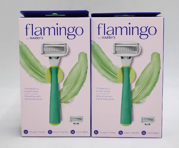 LOT OF 2 ! Flamingo 5-Blade Women's Razor - Sage