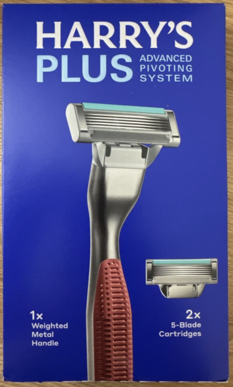 Harry's Plus Men's Razor Handle with 2 Razor Blade Cartridges - Clay