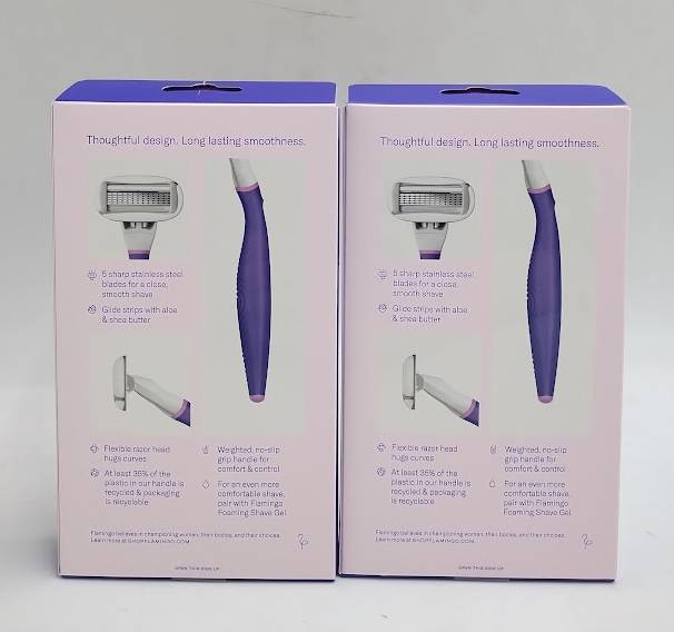 LOT OF 2!! Flamingo 5-Blade Women's Razor - Lilac