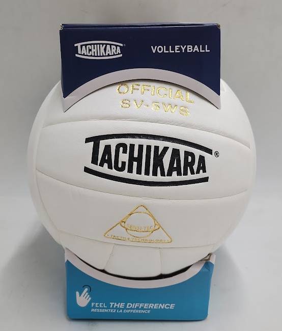 Tachikara WM Indoor Full Grain Leather Volleyball - White