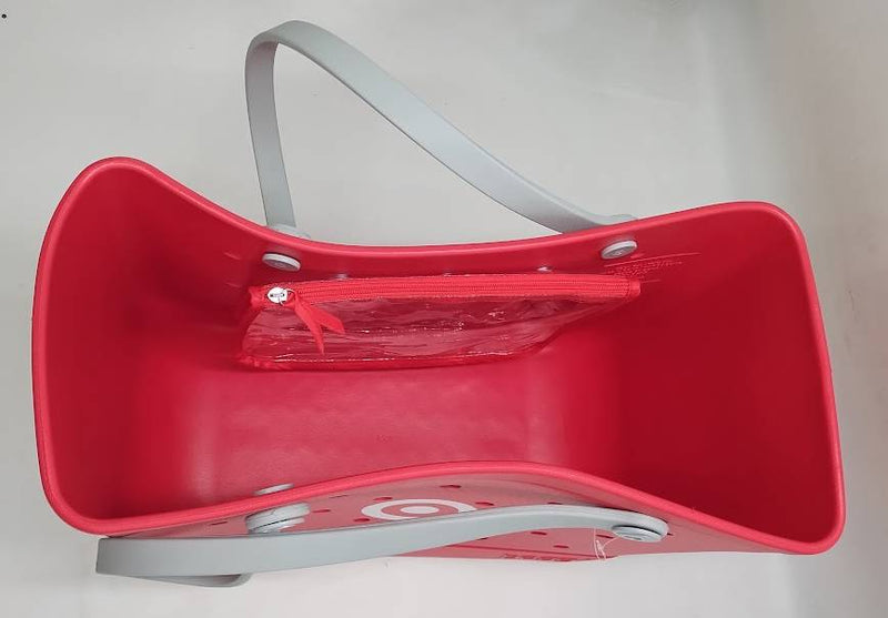 Bogg Bag Original Bullseye Tote Bag - Red SEE DETAILS - MISSING SMALL POUCH (LOCAL PICKUP ONLY)