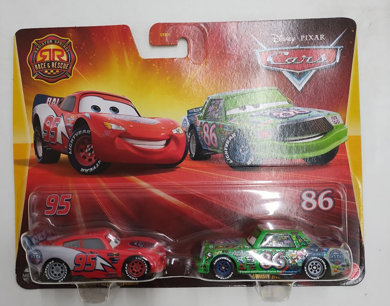 Cars Disney Radiator Springs Rally Race 200 Lightning McQueen & Chick Hicks