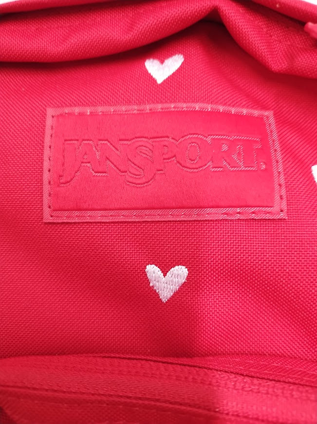 JanSport Half Pint Miniature Bag - Red Party Hearts