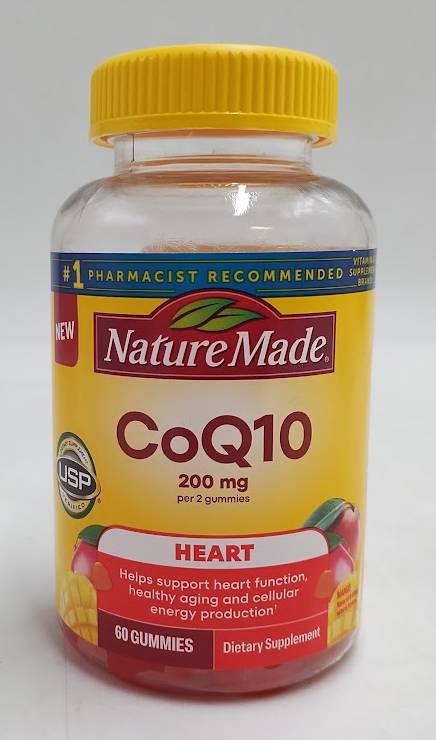 Nature Made CoQ10 200mg per serving Gummies Mango Flavor - 60 ct EXP 01/2028