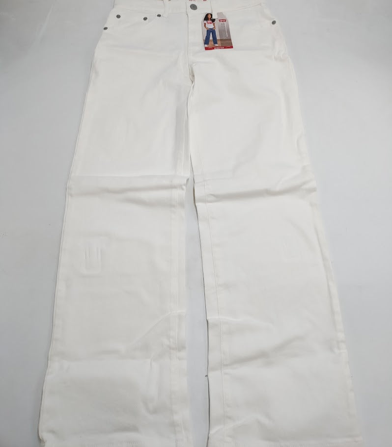 Levi's Girls' Wide Leg Stretch Jeans - Bright White 14
