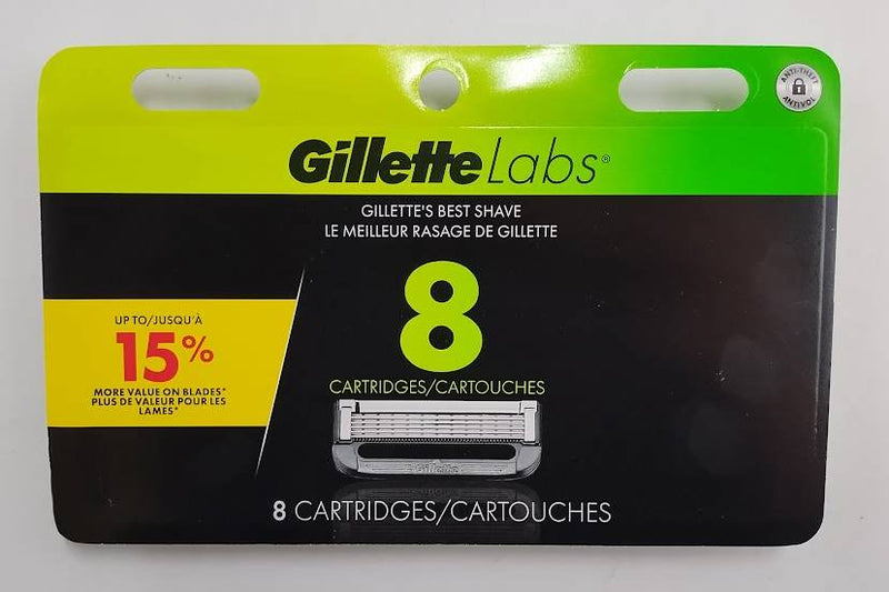 Gillette Labs 5-Blade Men's Razor Blade Refills - 8ct